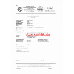 Kalibrovaný teplomer 144000 do mrazničky s certifikátom o kalibrácii v bodoch -25 ,-22, -20 -18, -15 °C Kalibrovaný teplomer 144000 do mrazničky s certifikátom o kalibrácii v bodoch -25 ,-22, -20 -18, -15 °C