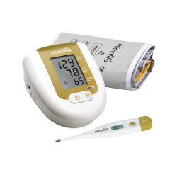 Tlakomer Microlife BP 3AG1 IHB s teplomerom MT 3001 zlatý