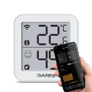 GARNI 158THT digitálny teplomer s vlhkomerom pre suchý sklad s certifikátom o kalibrácii (10, 15, 20, 25, 30 °C / 30, 50, 70 %)