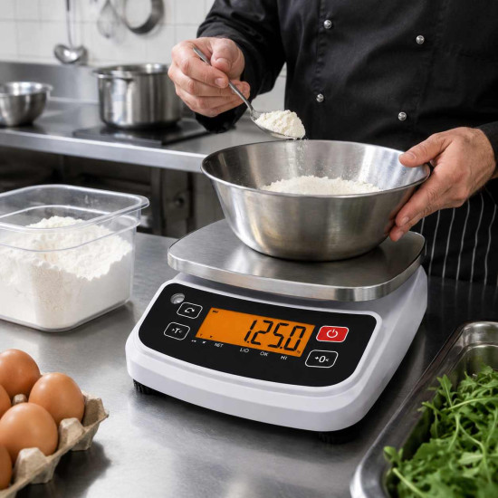Gastro vodeodolná váha EDW do 15 kg s displejom z prednej strany a akumulátorom (IP68/IP69K) Gastro vodeodolná váha EDW do 15 kg s displejom z prednej strany a akumulátorom (IP68/IP69K)
