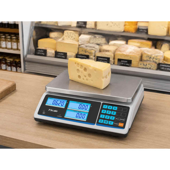 Obchodná váha GR-15 do 15 kg s výpočtom ceny 