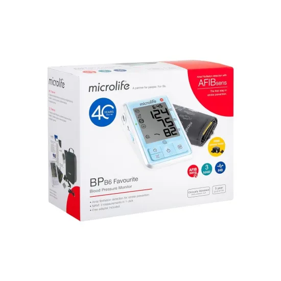 Tlakomer Microlife BP B6 Favourite modrý s adaptérom