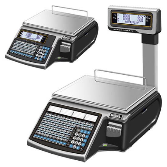 Etiketovacia váha DIBAL D-545 P do 30 kg s tlačou etikety/účtenky Etiketovacia váha DIBAL D-545 P do 30 kg s tlačou etikety/účtenky