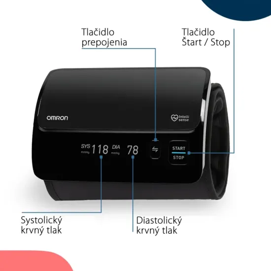 Tlakomer OMRON EVOLV bez hadičiek a káblov Tlakomer OMRON EVOLV bez hadičiek a káblov