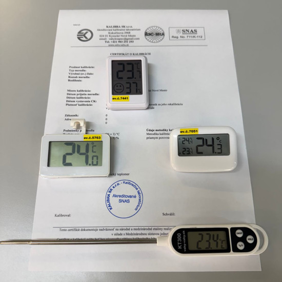 Kalibrovaná HACCP sada teplomerov - 4 Kalibrovaná HACCP sada teplomerov - 4