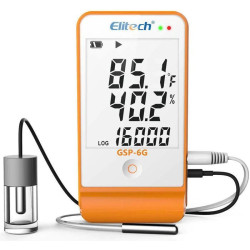 Kalibrovaný záznamník teploty a vlhkosti Elitech GSP-6G s certifikátom o kalibrácii pre chladničku