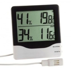 Kalibrovaný vlhkomer s teplomerom TFA 30.5013 s externou sondou do liahne s certifikátom o kalibrácii