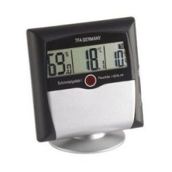 Kalibrovaný vlhkomer s teplomerom TFA 30.5011 DTH + rosný bod pre suchý, chladný aj chladený sklad s certifikátom o kalibrácii
