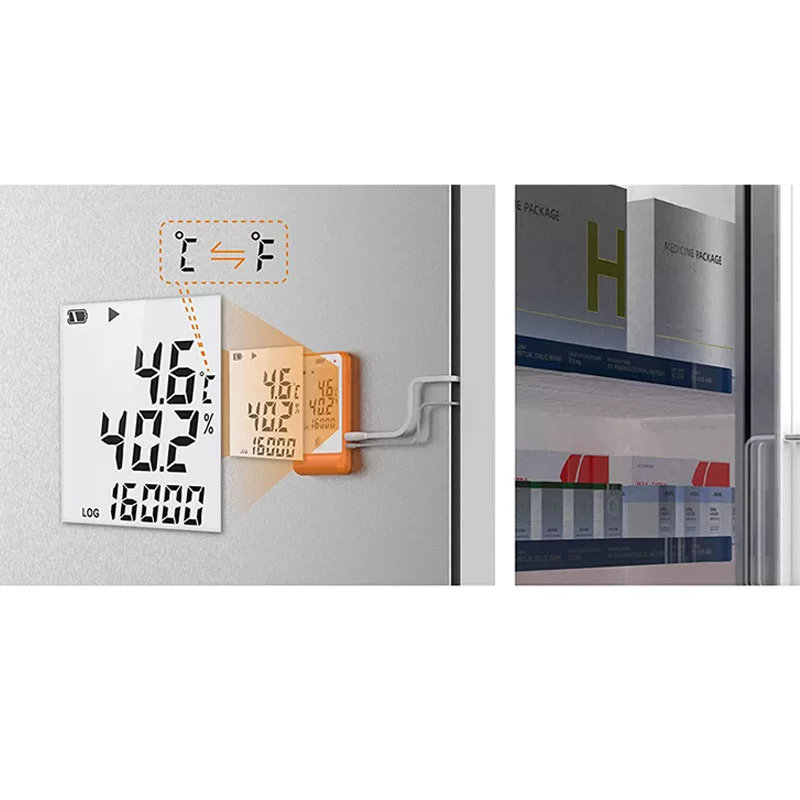 Záznamník teploty a vlhkosti Elitech GSP-6G do chladničky s certifikátom o kalibrácii (0, 4, 6, 8, 10 °C /30, 50, 70 %)