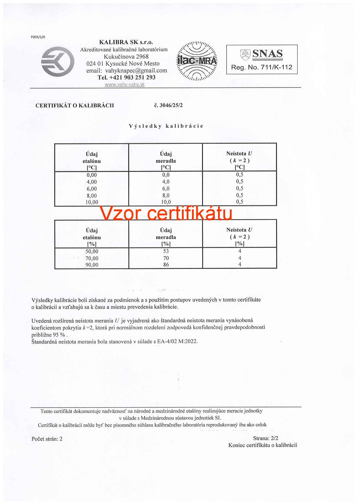 Záznamník teploty a vlhkosti Elitech GSP-6G do chladničky s certifikátom o kalibrácii (0, 4, 6, 8, 10 °C /30, 50, 70 %)
