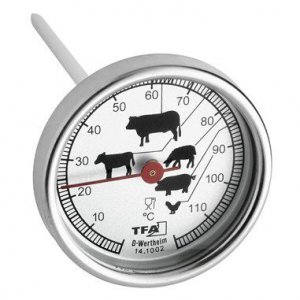 Kalibrovaný teplomer vpichový TFA 14.1002 na kontrolu teploty pri výdaji stravy v bodoch 60,70,80 °C